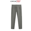 Bộ mặc nhà OWEN BMN241329 màu xám  dáng reguler fit cổ 3 phân kéo khóa bo chun gấu tay chất liệu Poly spandex