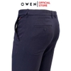 Quần Tây Nam Owen QS232454 Màu xanh navy trơn dáng ôm slim fit 1 cạp Chất liệu Nano