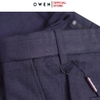 Quần Tây Nam Owen QS232454 Màu xanh navy trơn dáng ôm slim fit 1 cạp Chất liệu Nano