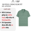 Áo Thun Polo Nam Cổ Bẻ Aristino APS100S3 Màu Be 142 in, Xanh rêu 54 in