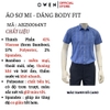 Áo Sơ Mi Nam Tay Ngắn Owen AB250064NT màu xanh dương kẻ caro dáng suông body fit tà bằng có túi Chất liệu Bambo poly