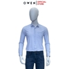 Áo Sơ Mi Nam Tay Dài Owen AR240748DT màu xanh nhạt dáng reguler fit chất liệu Knit