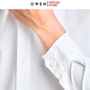 Áo Sơ Mi Trắng Nam Tay Dài Owen AR240301D màu trắng trơn Dáng suông regular fit tà lượn không túi Chất liệu Nano
