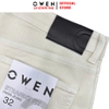 Quần Jean Nam Owen Quần Bò Nam QJT258000 màu be nhạt dáng straight fit chất liệu demin cotton