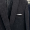 Bộ Veston VIỆT TUẤN COMPLET-530 màu đen kẻ trắng chìm