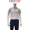 Áo sơ mi nam tay ngắn Owen AF260109NT màu hồng dáng suông Plus size tà lượn có túi chất liệu Bamboo polyester