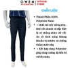 Quần Tây Nam Owen QST263037 màu đen dáng ôm slim fit cạp tăng đơ chất liệu nano