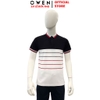 Áo Thun polo Nam Tay Ngắn Có Cổ Owen APV233190 màu trắng phối đen đỏ dáng suông tà bằng xẻ tà chất liệu cotton poly