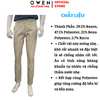 Quần kaki nam Owen QKR261006 màu be nhạt dáng suông regular fit chất liệu rayon polyester rycra