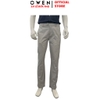Quần kaki nam Owen QKR261000 màu xám nhạt dáng suông regular fit chất liệu cotton spandex