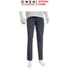 Quần Tây Nam Owen QRT263053 màu xám đậm dáng suông regular fit cạp tăng đơ chất liệu nano