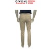 Quần kaki nam Owen QKR261006 màu be nhạt dáng suông regular fit chất liệu rayon polyester rycra