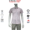 Áo sơ mi nam tay ngắn Owen AB260014NT màu hồng dáng suông body fit tà bằng có túi chất liệu modal polyester spandex