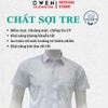 Áo sơ mi nam tay ngắn Owen AB260038NT màu trắng in họa tiết dáng suông body fit tà bằng có túi chất liệu Bamboo polyester