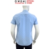 Áo sơ mi nam tay ngắn Owen AB260063NT màu xanh dáng suông body fit tà bằng có túi chất liệu Bamboo polyester