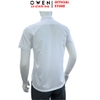 Áo sơ mi trắng nam tay ngắn Owen AB260523NTV màu trắng trơn dáng suông body fit tà bằng có túi chất liệu sợi sồi