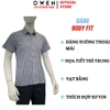 Áo sơ mi nam tay ngắn Owen AB261042NT màu xanh dáng body fit tà bằng xẻ tà chất liệu Bamboo polyester