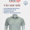Áo sơ mi nam tay ngắn Owen AB261053NT màu xanh lá dáng suông body fit tà bằng có túi chất liệu modal polyester