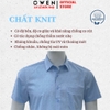 Áo sơ mi nam tay ngắn Owen AB260016NT màu xanh in họa tiết dáng suông body fit tà bằng có túi chất liệu modal polyester