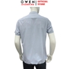 Áo sơ mi nam tay ngắn Owen AB263093NT màu xanh kẻ dáng suông body fit tà bằng có túi chất liệu polyester