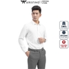 Áo Sơ Mi Nam Tay Dài Aristino ALS08009 Màu Trắng Caro Dệt Lỗ Kiểu Dáng Slim Fit Chất Liệu Nano