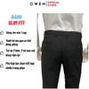 Quần Tây Nam Owen QV220959 Màu đen Dáng Slim Fit Vải Polyester