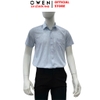 Áo sơ mi nam tay ngắn Owen AF260011NT màu xanh nhạt dáng suông rộng Plus size tà bằng có túi chất liệu modal polyester
