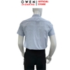 Áo sơ mi nam tay ngắn Owen AF260011NT màu xanh nhạt dáng suông rộng Plus size tà bằng có túi chất liệu modal polyester