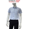 Áo sơ mi nam tay ngắn Owen AF260121NT màu xanh nhạt kẻ caro dáng Plus size có túi chất liệu nano