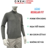 Áo len nam Owen ALK256000 Áo khoác len mày xám đậm dáng suông regular fit chất liệu len acrylic cotton