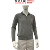 Áo len nam Owen ALK256000 Áo khoác len mày xám đậm dáng suông regular fit chất liệu len acrylic cotton