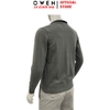 Áo len nam Owen ALK256000 Áo khoác len mày xám đậm dáng suông regular fit chất liệu len acrylic cotton