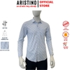 Áo Sơ Mi Nam Dài Tay Aristino ALS118F0H2 màu be in kẻ đan lát