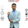 Áo Demi - Blazer Owen BL231690 màu xám đá kẻ ngang dáng slim fit chất nylon