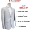 Áo Demi - Blazer Owen BLR256115 màu xám dáng suông regular fit 1 cúc tà xẻ giữa chất liệu polyester