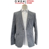 Áo Demi - Blazer Owen BLS256125 màu xám đậm dáng ôm slim fit 2 cúc tà xẻ hai bên chất liệu polyester PU