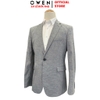 Áo Demi - Blazer Owen BLS256122 màu xám dáng ôm slim fit 1 cúc tà xẻ hai bên chất liệu polyester PU
