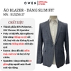 Áo Demi - Blazer Owen BLS256117 màu xanh tím than dáng slim fit 1 cúc tà xẻ sau chất vải polyester