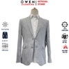 Áo Demi - Blazer Owen BLS256124 màu xám dáng ôm slim fit 2 cúc tà xẻ hai bên chất liệu polyester