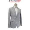 Áo Demi - Blazer Owen BLS256124 màu xám dáng ôm slim fit 2 cúc tà xẻ hai bên chất liệu polyester