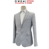 Áo Demi - Blazer Owen BLS256124 màu xám dáng ôm slim fit 2 cúc tà xẻ hai bên chất liệu polyester