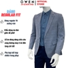 Áo Demi - Blazer Owen BL220692 kẻ caro ghi dáng regular fit Chất Liệu Polyester