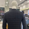 Áo Demi - Blazer Owen BL231703 kẻ caro lớn xám đậm dáng slim fit Chất Liệu Polyester