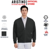 Áo khoác Aristino AJK004BS0 Áo khoác 1 lớp Cardigan Màu Nhung đen 07 Melange