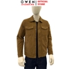 Áo khoác Jacket Owen JK256061 màu nâu dáng suông regular fit chất liệu polyester