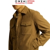 Áo khoác Jacket Owen JK256061 màu nâu dáng suông regular fit chất liệu polyester