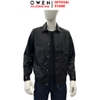 Áo khoác Jacket Owen JK256066 màu đen dáng suông regular fit chất liệu PU