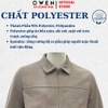 Áo Khoác Jacket Owen JK256072 màu be dáng regular fit cổ bẻ, khóa kéo, cổ tay áo có cúc bấm,bo gấu chất liệu Nylon Spandex