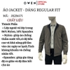 Áo khoác Jacket Owen JK256171 màu xanh tím than dáng regular fit, cổ cao 3 phân, khóa kéo, tay và gấu bo chun chất liệu Nylon Spandex