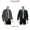 Áo khoác Jacket Owen JK256171 màu xanh tím than dáng regular fit, cổ cao 3 phân, khóa kéo, tay và gấu bo chun chất liệu Nylon Spandex